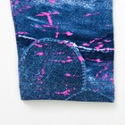 Брюки (лосины) для девочки, рост 134 см, цвет джинса, принт розовый - Фото 5