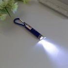 Фонарик+лазер на карабине 2 режима "Металлик" МИКС 9,2х1,3х1,3 см (комплект 10 шт) - фото 20836487