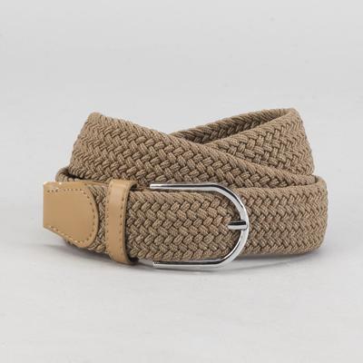 Ремень женский, резинка, пряжка металл, ширина - 3,5 см, цвет молочный