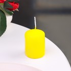 Свеча - цилиндр, 4х5см, 7 ч, 47 г, желтая - Фото 2