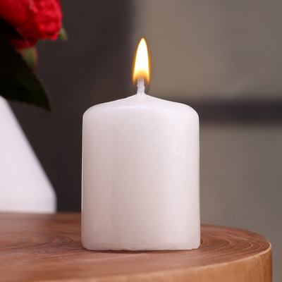 Свеча-цилиндр, 4×5 см, 7 ч, 47 г, слоновая кость