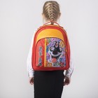 Рюкзак школьный, отдел на молнии, 2 наружных кармана, цвет красный/жёлтый - Фото 6