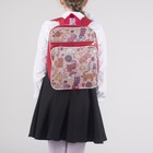 Рюкзак школьный, 2 отдела на молниях, 2 наружных кармана, цвет красный - Фото 6