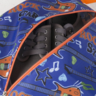 Сумка для обуви, отдел на молнии, цвет синий/оранжевый - Фото 4