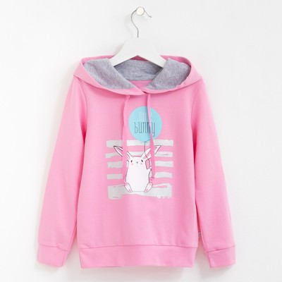 Худи для девочки "Зайчик", розовая, р.32 (110-116см)