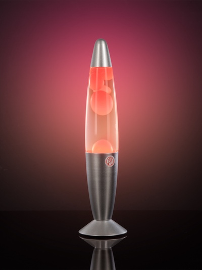 Лава - лампа RISALUX «Ракета», Е14, 30 Вт, от сети 220 В, серебристая, 34×8.5×8.5 см