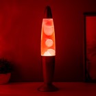 Светильник настольный металл, стекло, воск «Лава» Е14 25-35W серебро 34×8.5×8.5 см - Фото 3