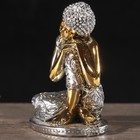 Нэцке полистоун бронза "Задумчивый будда" 11,8х7,7х6,2 см - Фото 2