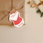 Шильдик декоративный на подарок «Дедушка Мороз», 6,5 х 9,1 см, Новый год - Фото 3