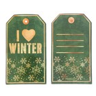 Шильдик декоративный на подарок I love winter, 5,8 × 10 см - Фото 2