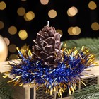Свеча новогодняя "Шишка с еловым декором", 7 см, коричневая МИКС - Фото 6