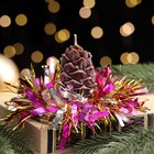 Свеча новогодняя "Шишка с еловым декором", 7 см, коричневая МИКС - Фото 7