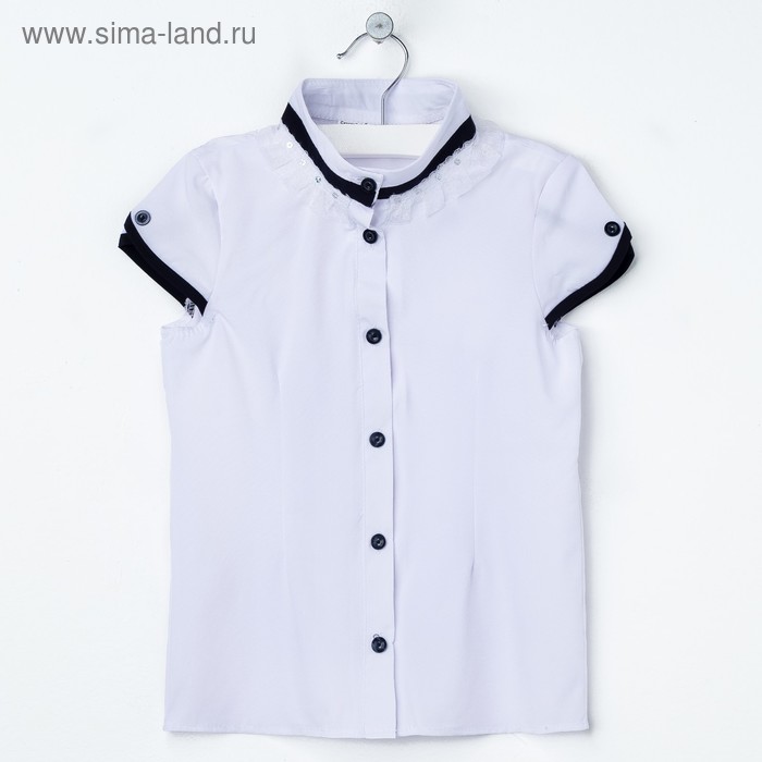 Блузка для девочки 2128, цвет белый, р-р 32 - Фото 1