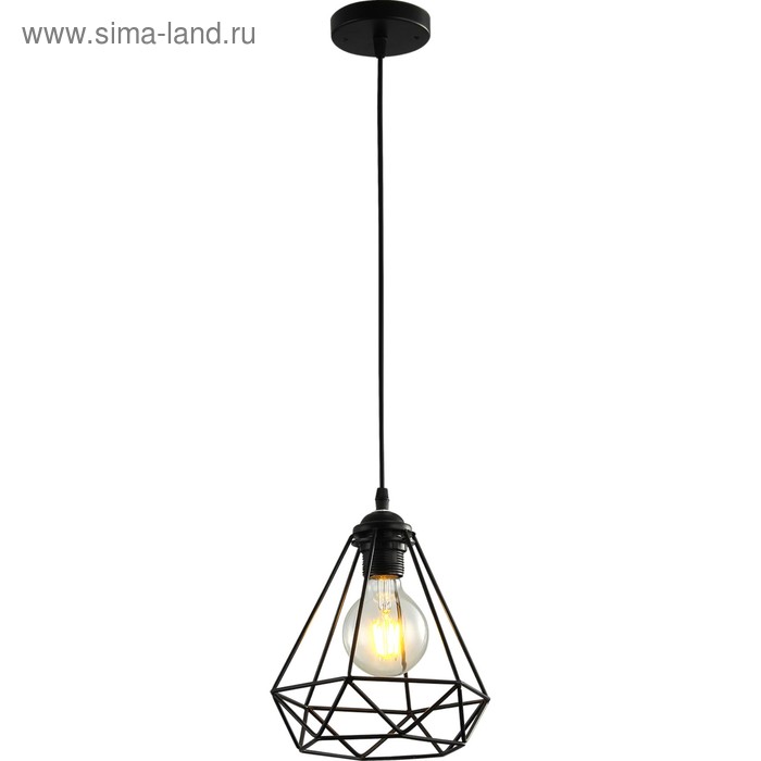 Светильник "Лофт" 1х60Вт E27 черный 20x20x80см. - Фото 1