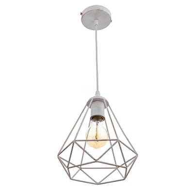 Светильник "Лофт" 1х60Вт E27 белый с золотой патиной 20x20x80см