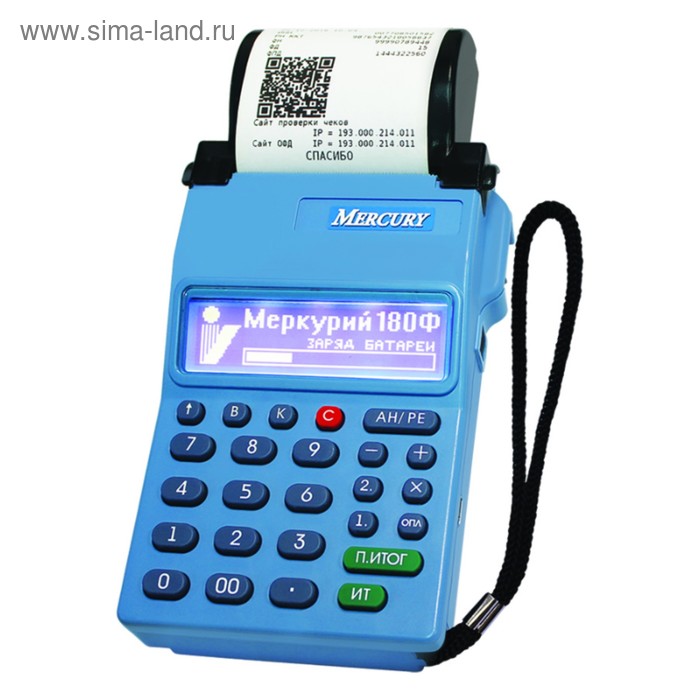 Онлайн-касса Меркурий-180Ф (GSM/WI-FI модули) без ФН, цвет синий - Фото 1
