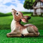 Садовая фигура "Лежащий оленёнок" из гипса Хорошие сувениры, 24 см, средняя, коричневая - Фото 6