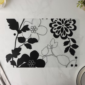 Салфетка сервировочная на стол «Цветы», 41×28 см
