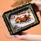 Шкатулка для украшений «Гонки на лошадях», 17×23×6 см, лаковая миниатюра - Фото 3