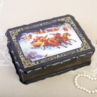 Шкатулка для украшений «Гонки на лошадях», 17×23×6 см, лаковая миниатюра - Фото 4