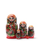 Матрёшка дерево «Снегири в рябине», чёрный платок, 5 кукольная, 15 -18 см - Фото 4
