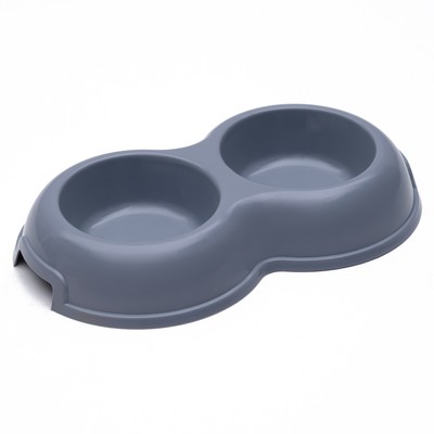 Миска двойная 0,2, серый