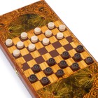 Нарды деревянные, настольная игра "Таежный волк", 40 х 40 см, с шашками - Фото 3