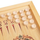 Нарды деревянные, настольная игра "Таежный волк", 40 х 40 см, с шашками - Фото 4