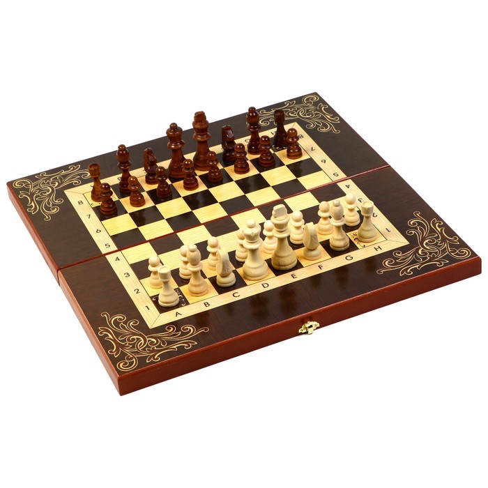 Шахматы деревянные 50х50 см "Галант", король h-9 см, пешка h-4.5 см - Фото 1