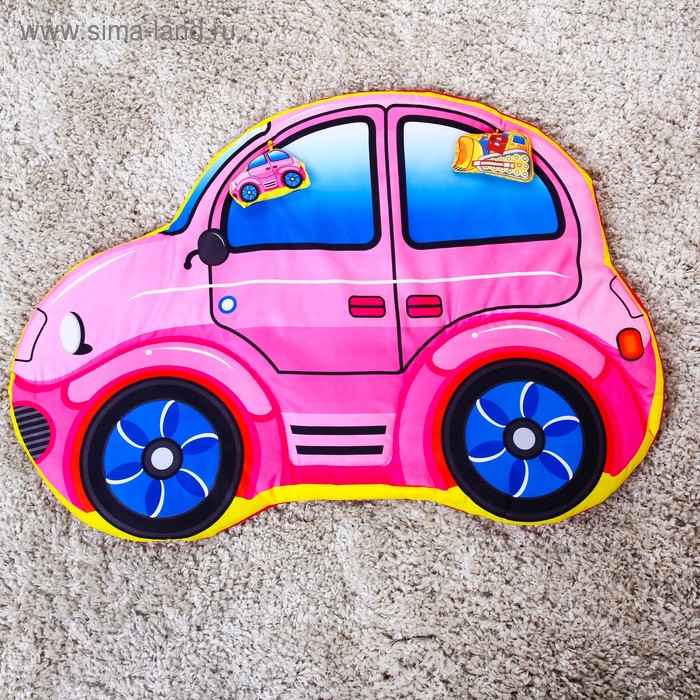 Развивающий коврик детский «Машинка», 2 игрушки - Фото 1