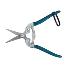 Ножницы садовые, 7" (18 см), с металлическими ручками, обрезиненная ручка, зелёные Greengo - Фото 13