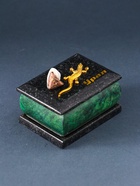 Шкатулка для украшений «Урал» прямоугольная, змеевик, с декоративным камнем, 7.5×5.5×5.5 см - Фото 1