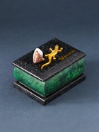 Шкатулка для украшений «Урал» прямоугольная, змеевик, с декоративным камнем, 7.5×5.5×5.5 см - Фото 2