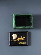 Шкатулка для украшений «Урал» прямоугольная, змеевик, с декоративным камнем, 7.5×5.5×5.5 см - Фото 5