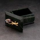 Шкатулка для украшений «Урал» прямоугольная, змеевик, с декоративным камнем, 7.5×5.5×5.5 см - Фото 6