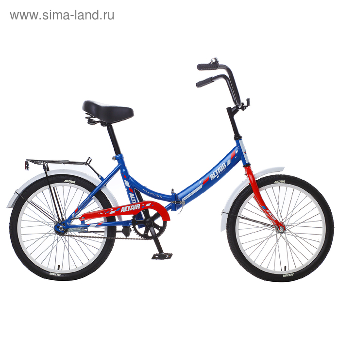 Велосипед 20" Altair City 20, 2018, цвет синий/красный, размер 16"