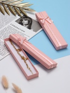 Коробочка подарочная под браслет, цепочку, часы, 21×4 см, (полезная часть 20.2×3.7 см), розовая, перламутровая - Фото 4