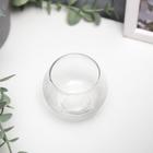 Подсвечник стекло 1 свеча "Прозрачный шар" 5х6,5х6,5 см - Фото 2