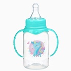 Бутылочка для кормления M&B «Волшебный единорог» от 0 мес., 150 мл, с ручками, цилиндр, бирюзовый - Фото 6