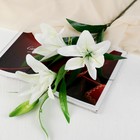 Цветы искусственные "Три лилии" 18х90 см, белый - фото 8697329