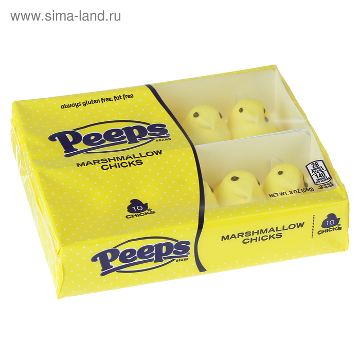 Зефир Peeps Marshmallow Chicks (желтые птички) 85г - Фото 1