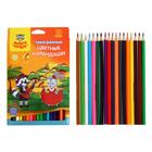 Карандаши 18 цветов Мульти-Пульти, "Енот в Испании", трехгранные, картонная упаковка, европодвес - Фото 2