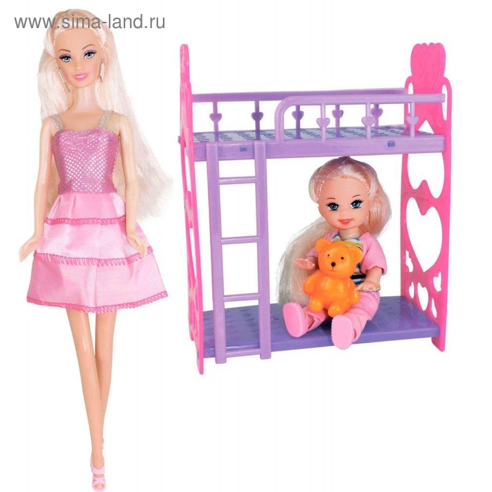 Игровой набор кукла Ася «Спокойной ночи, малышка» с мини-куклой - Фото 1