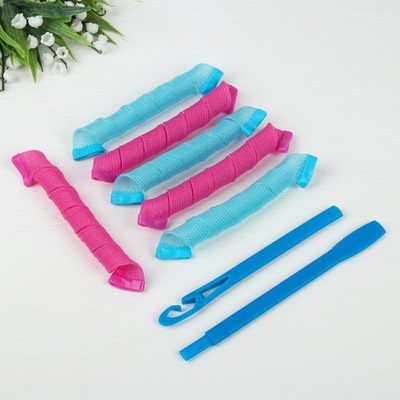 Бигуди «Волшебный локон», d = 2 см, 14 - 30 см, 6 шт, цвет МИКС