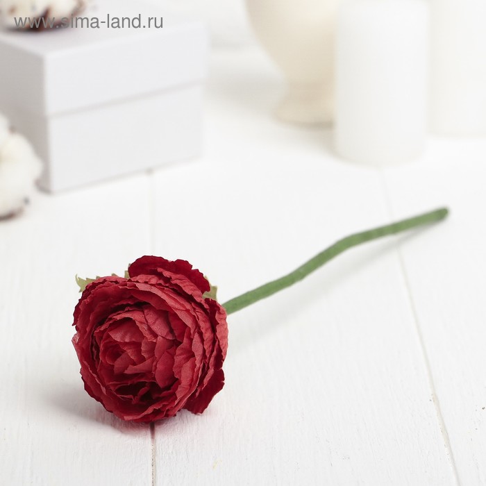 Искусственный цветок "Азиатский лютик" красный 25 см - Фото 1