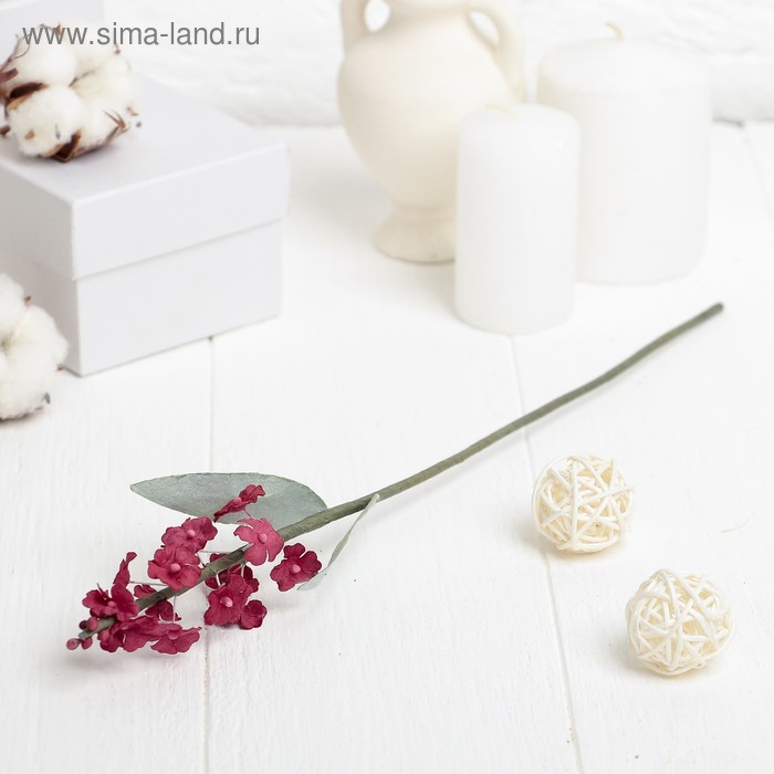 Искусственный цветок "Лаванда" красная 34 см - Фото 1