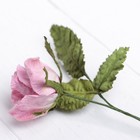 Искусственный цветок "Мини роза" розовая 32 см - Фото 3