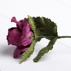 Искусственный цветок "Мини роза" бордовая 32 см - Фото 3