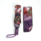 Зонт полуавтоматический «Розы», 3 сложения, 8 спиц, R = 49 см, цвет фиолетовый - Фото 5