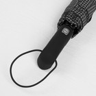 Зонт автоматический «Гусиные лапки», 3 сложения, 8 спиц, R = 50 см, цвет чёрный/серый - Фото 4